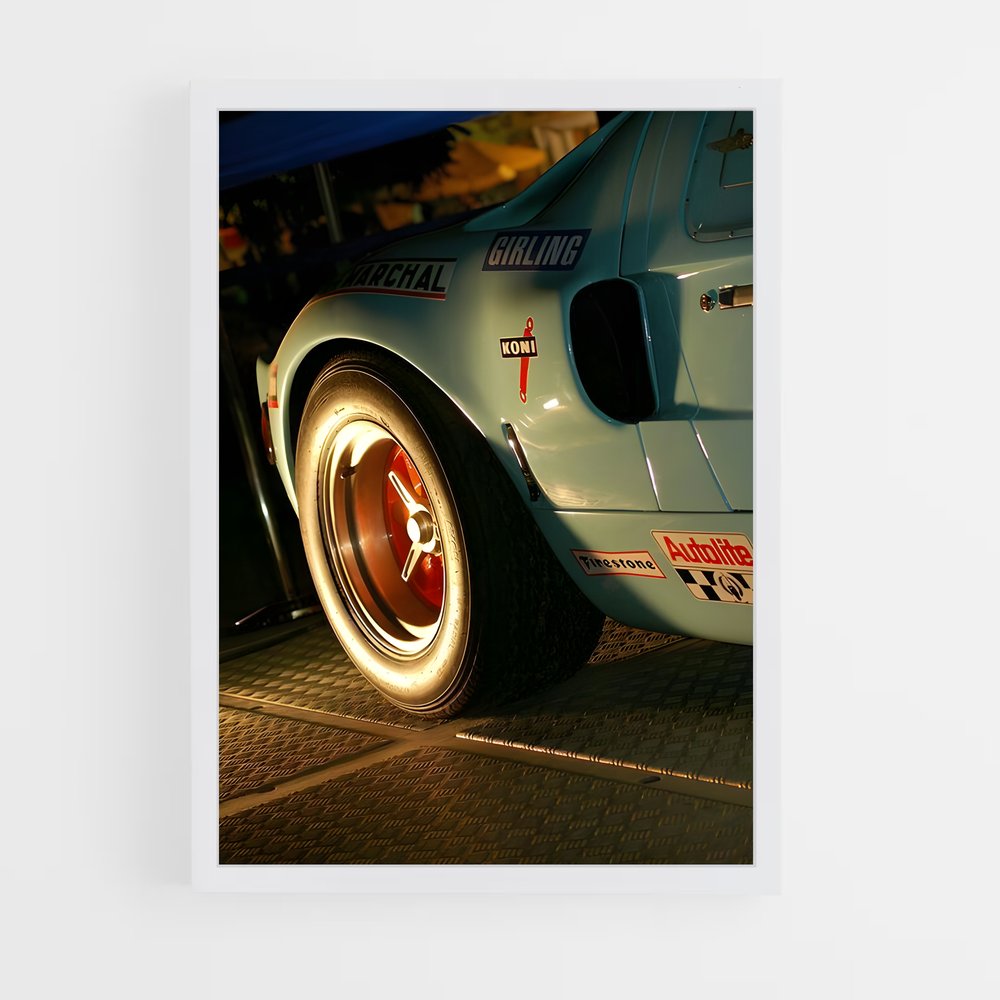 Poster GT40 en Bleu – affiche Ford (vue 3)
